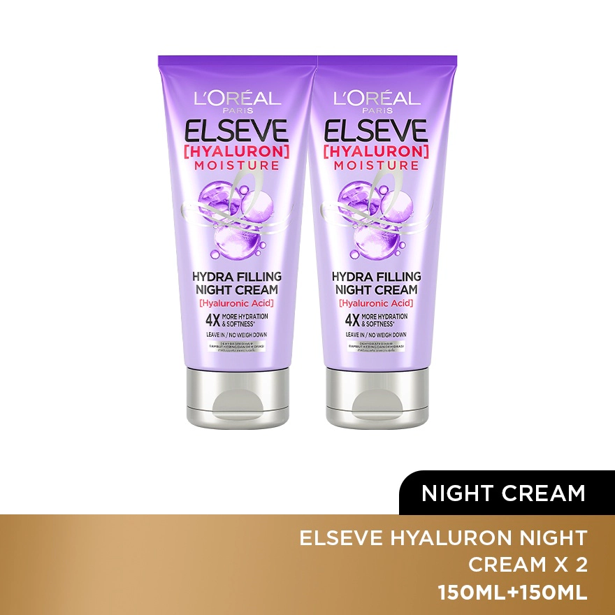 L’OREAL HAIR EXPERT
Elseve Hyaluron Night Cream Twin Pack
