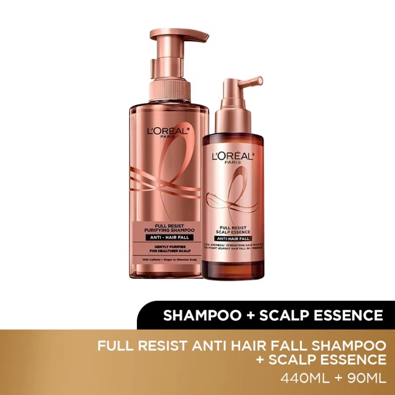 L’OREAL HAIR EXPERT
Full Resist Anti Hair Fall Shampoo 440ml & Scalp Essence Set